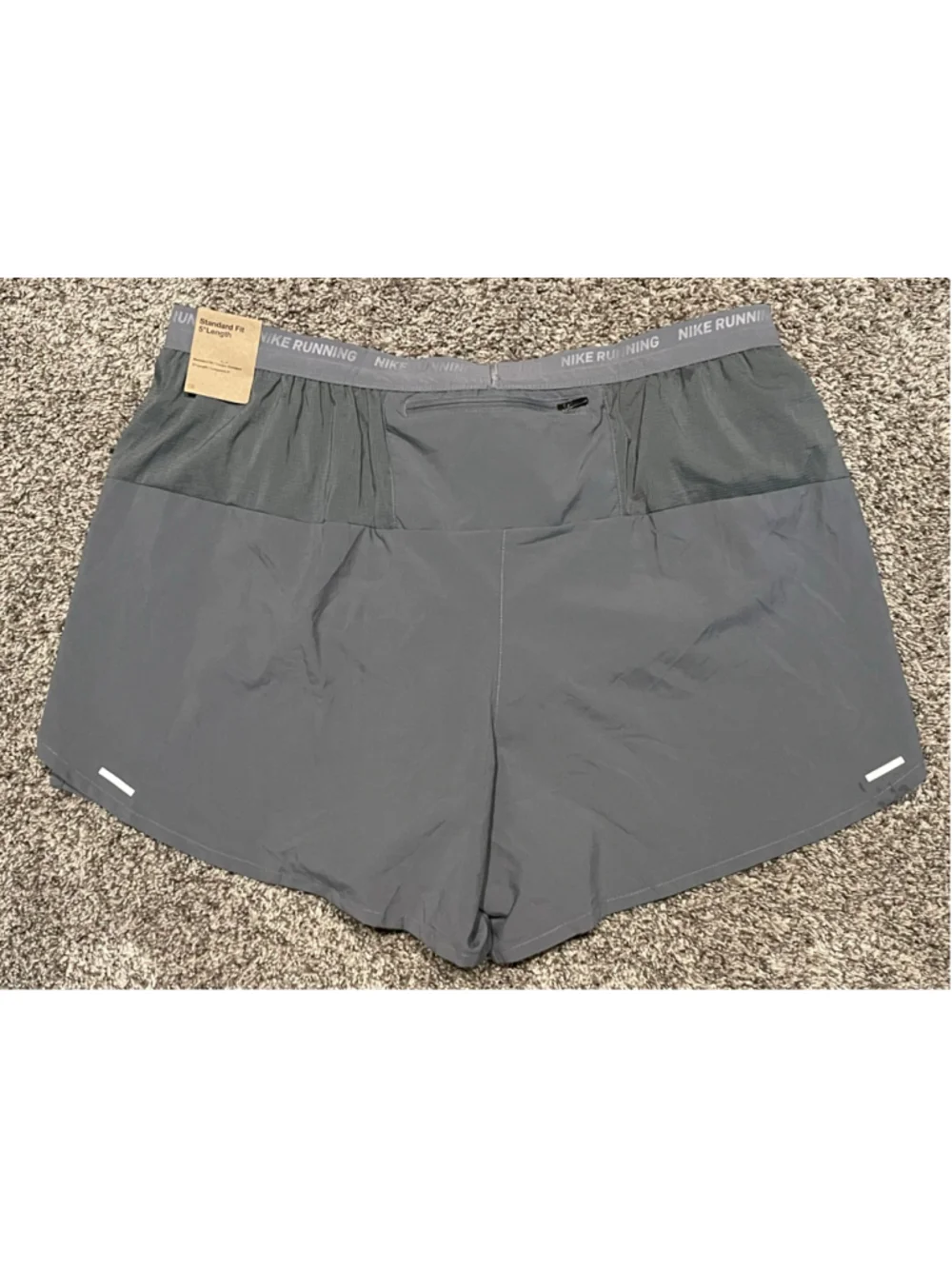 Nike Men’s Running Shorts, Size 3XL, 5” Inseam, Grey, NWT